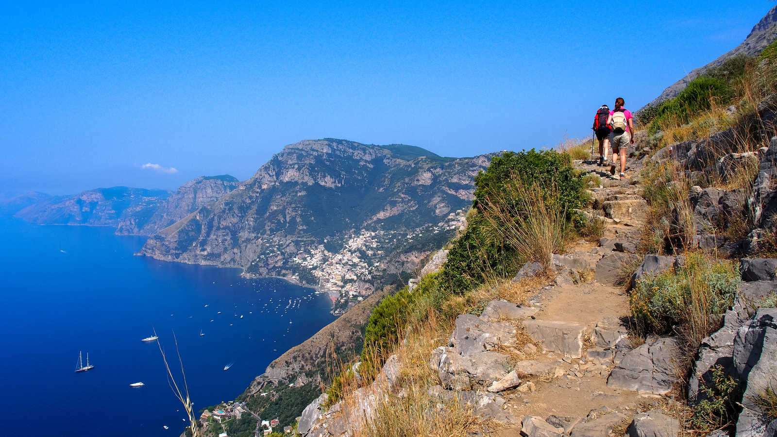 Randonnée sur le sentier des Dieux sur la côte Amalfitaine en Italie © D'avolio Aurore