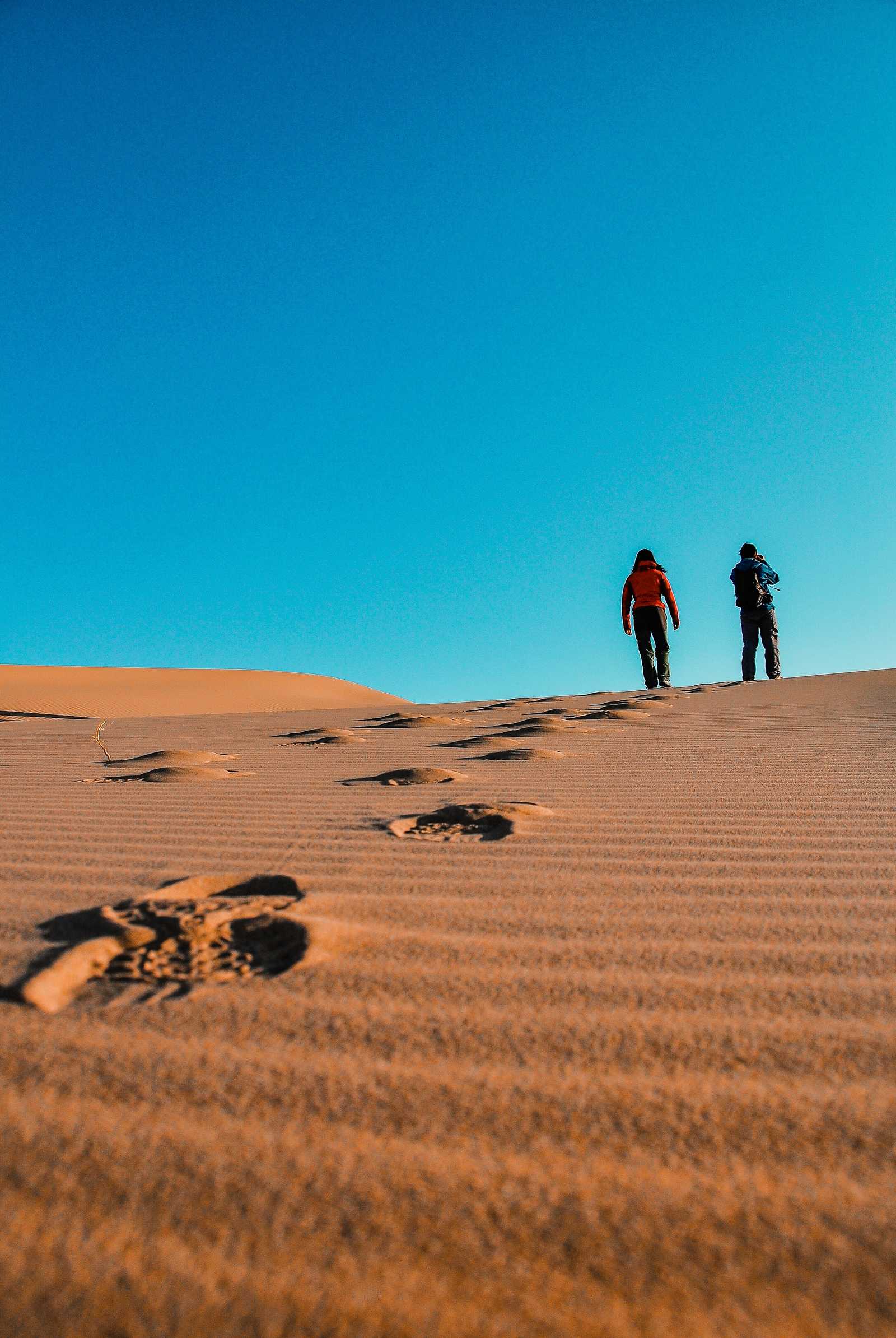 Randonneurs dans le désert de Gobi © Unsplash