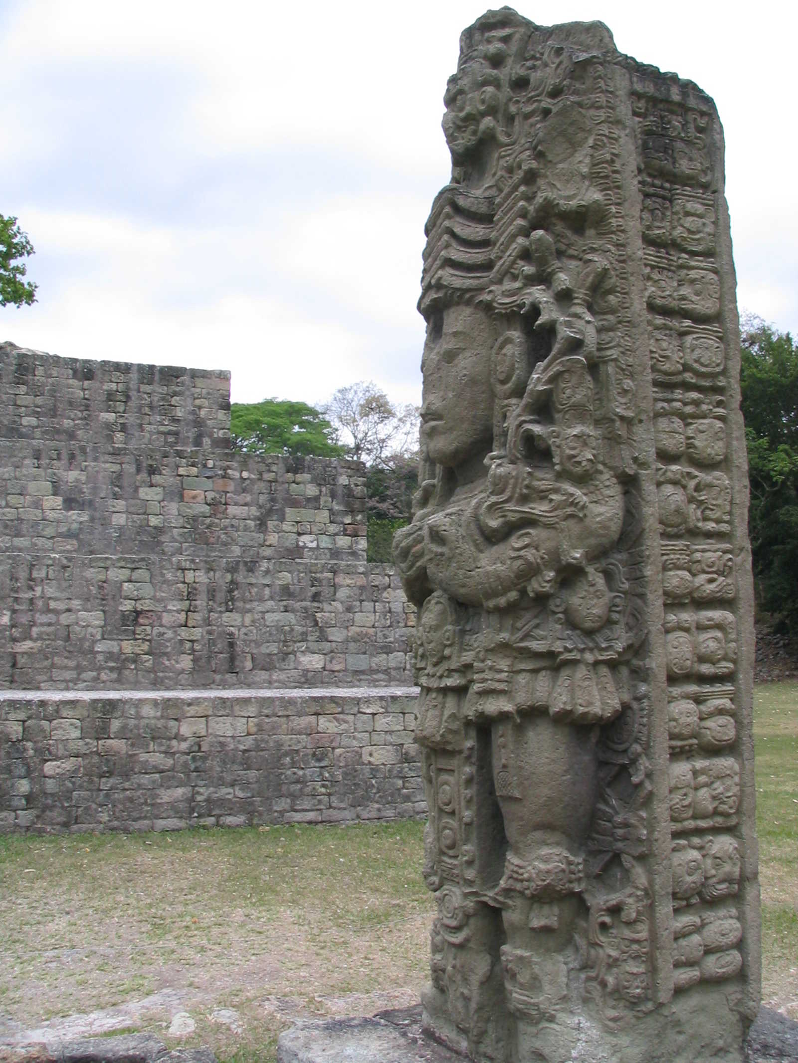 Sculpture Maya anciennes ruines de Copán au Honduras © Petin Olivier