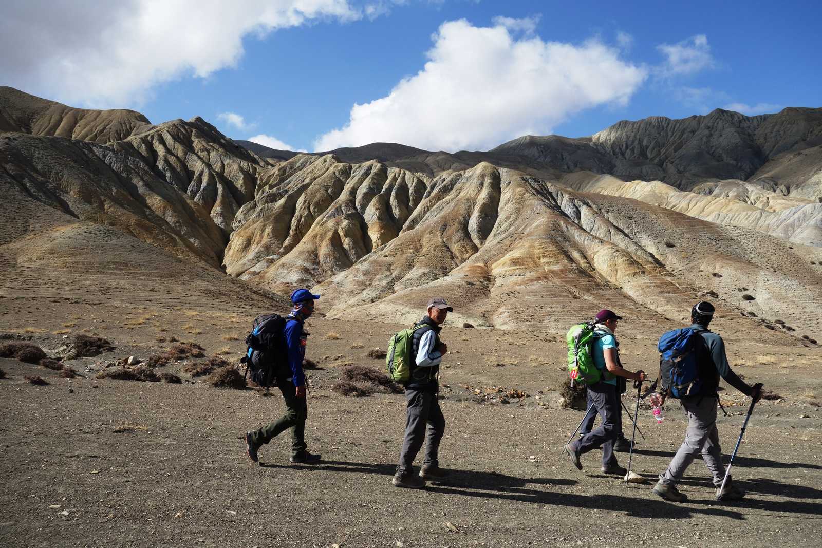 Trekkeurs dans le Haut Mustang © Jérémie Louet