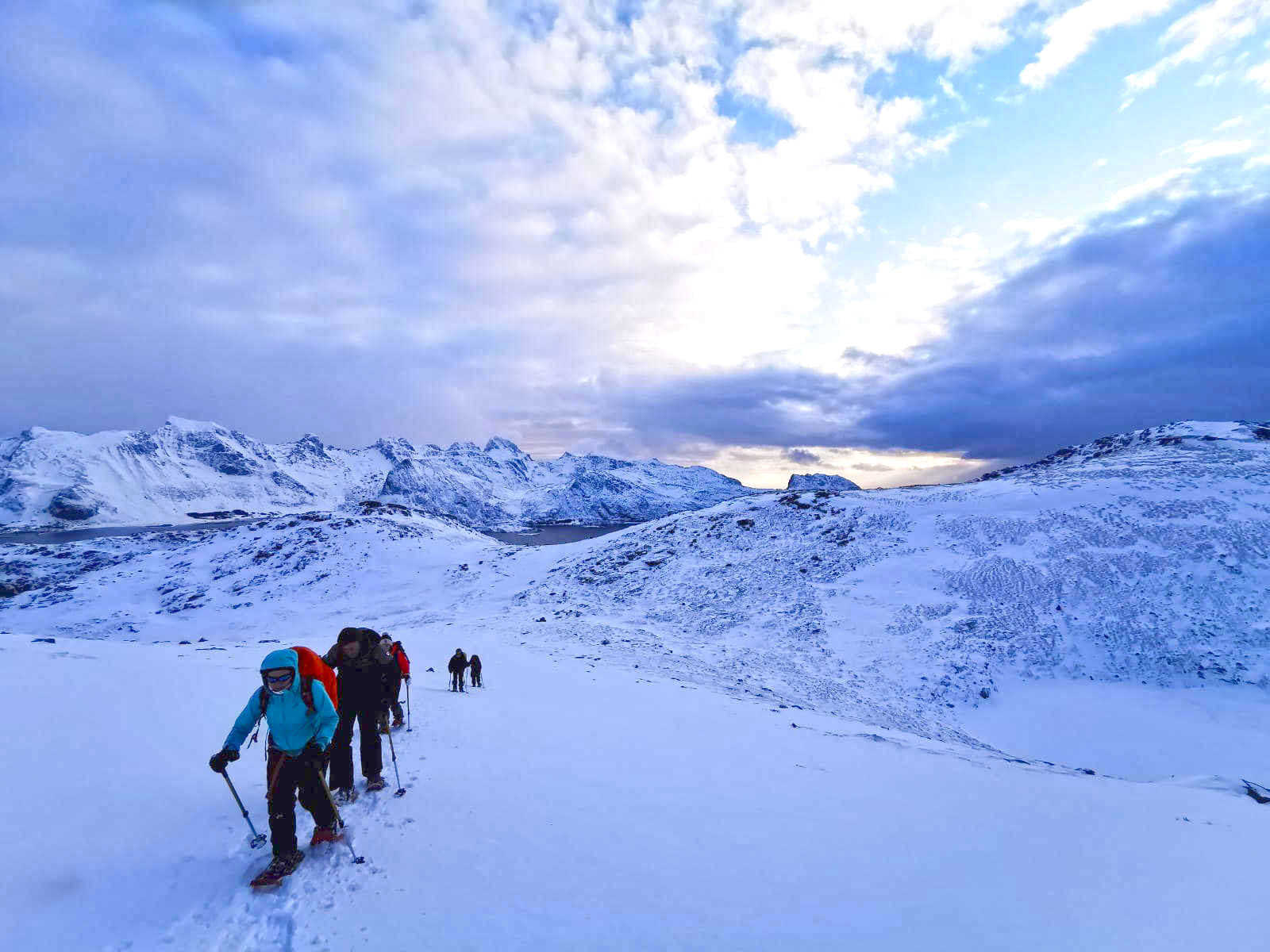 Randonnée dans les îles Lofoten l'hiver © Valois Cyril