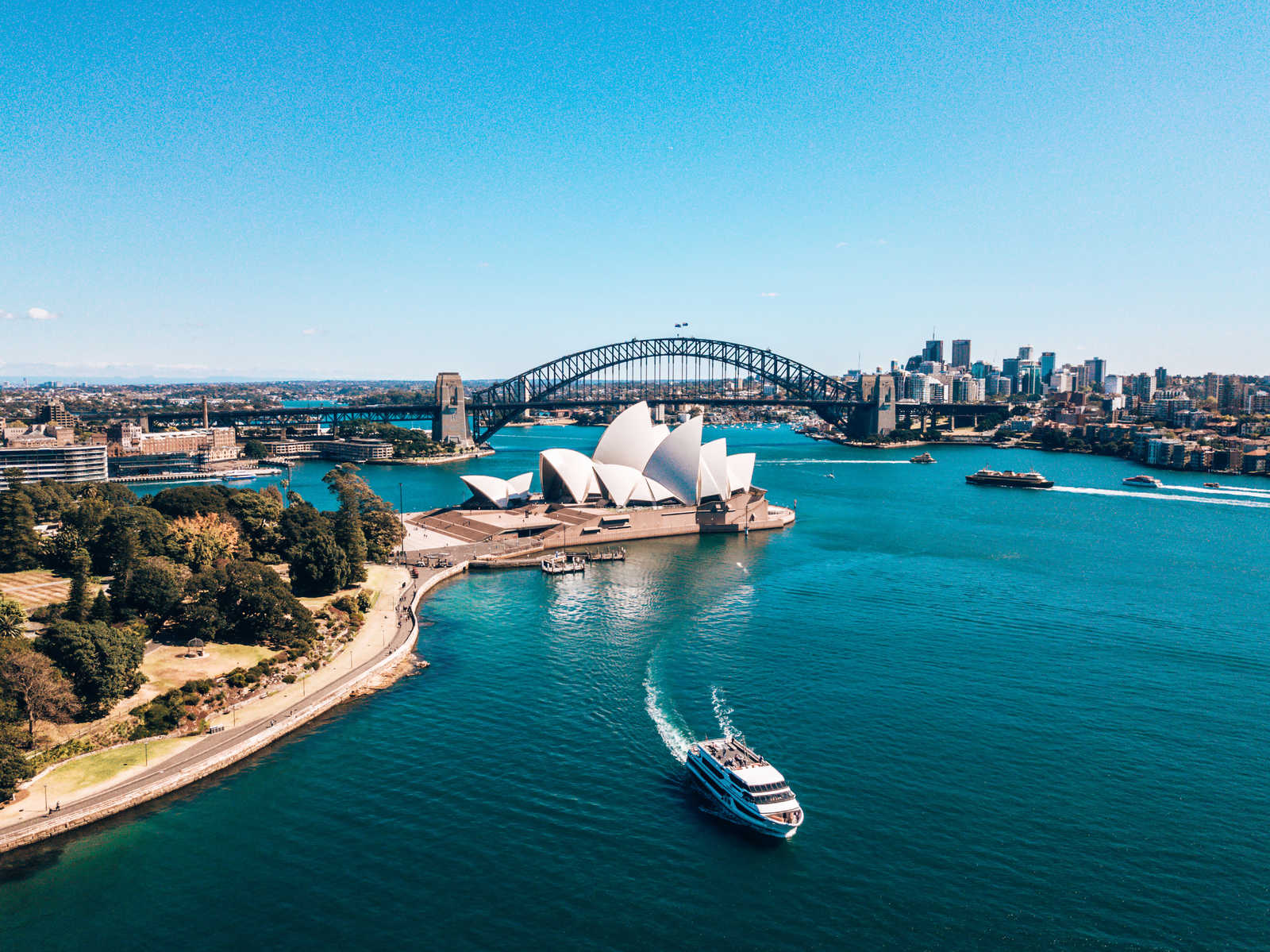 Vue aérienne du paysage de l'Opéra de Sydney © Ingusk