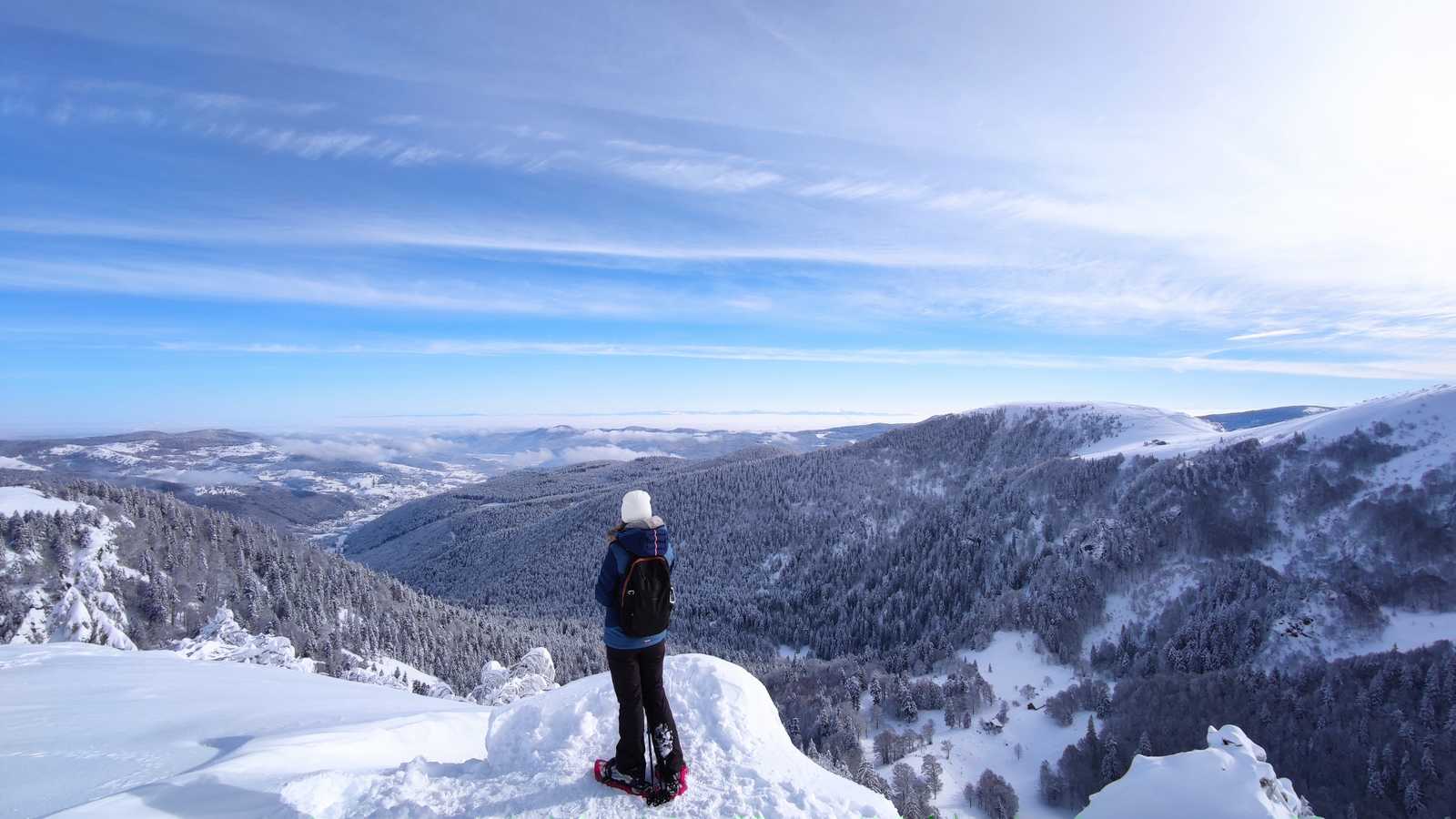 Vue sur les paysages enneigés vosgiens, Hautes Vosges © Nicolas Adobe Stock
