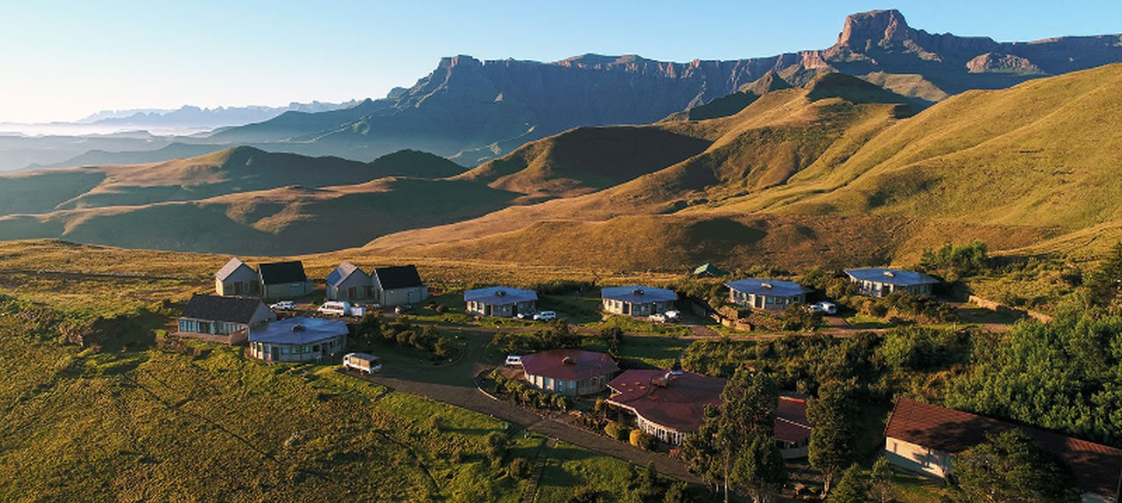 Wietsieshoek Mountain Lodge dans le Parc du Royal Natal en Afrique du Sud © ---