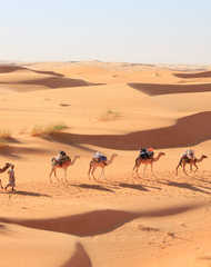 Caravane de chameaux dans le désert mauritanien © Buchatz Jéromine Caravane de chameaux dans le désert mauritanien