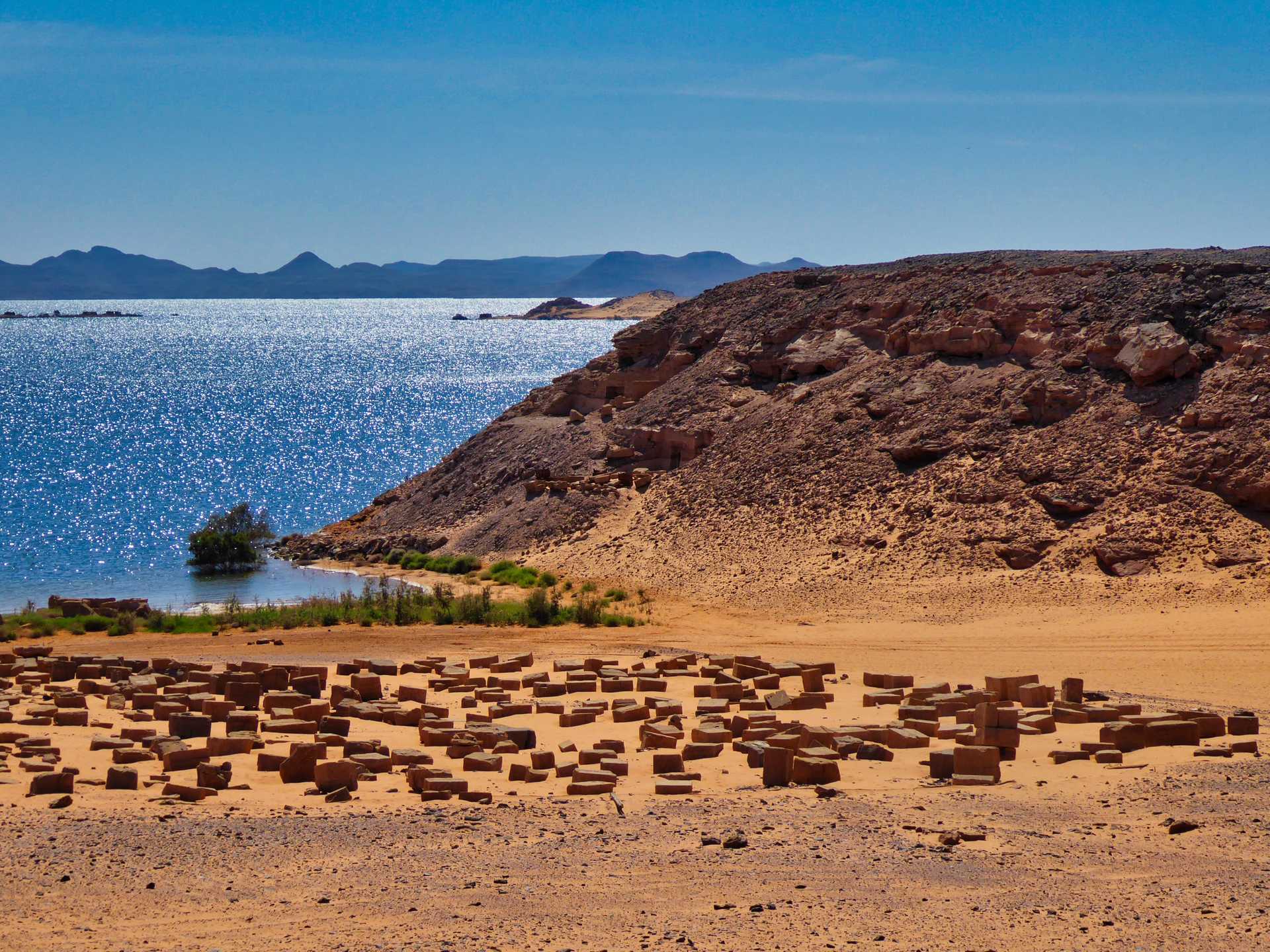 Au bord du Lac Nasser, Egypte