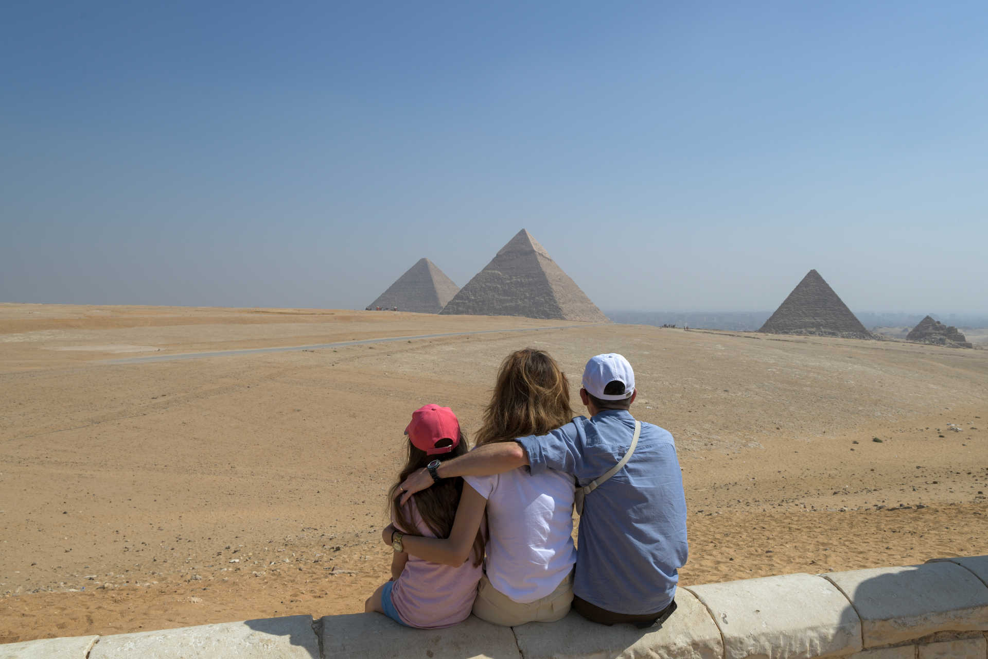 Famille qui voyage au Caire en Egypte