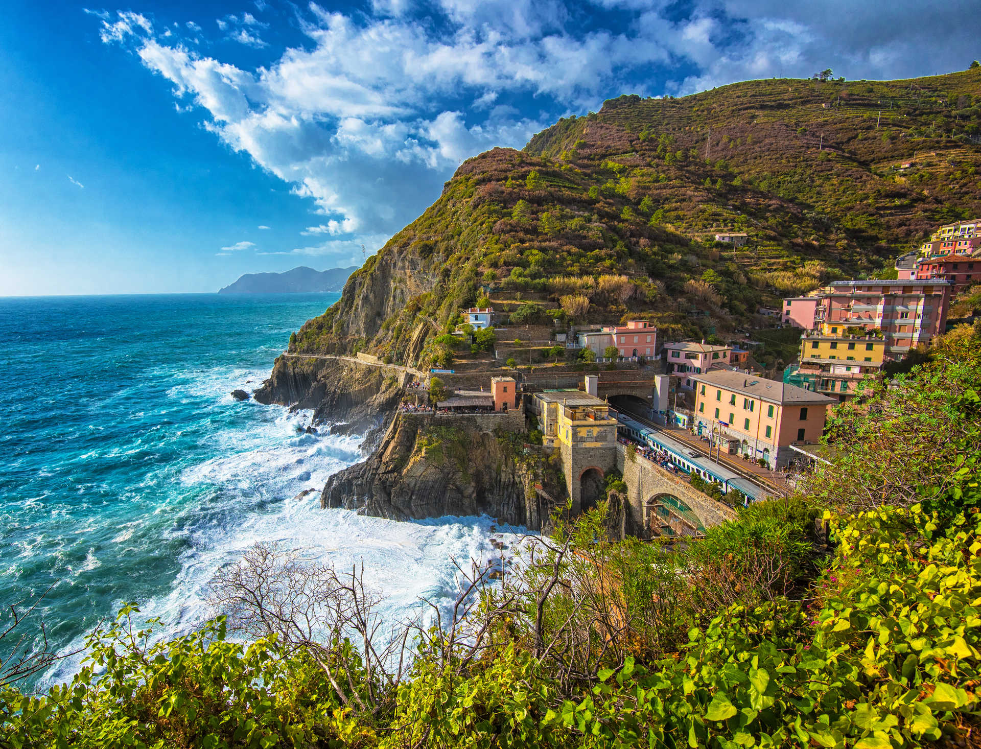 Gare de Manarola, Cinque Terre, Italie