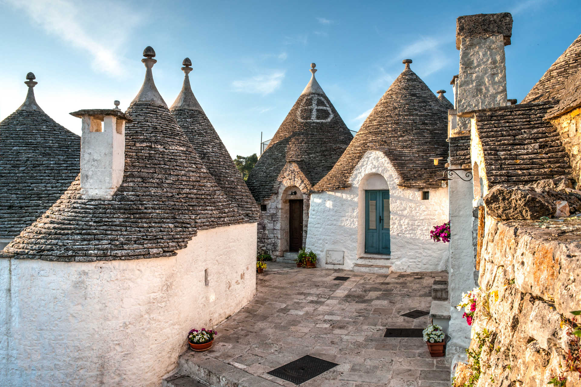 Maisons trulli à Alberobello dans la région des Pouilles en Italie