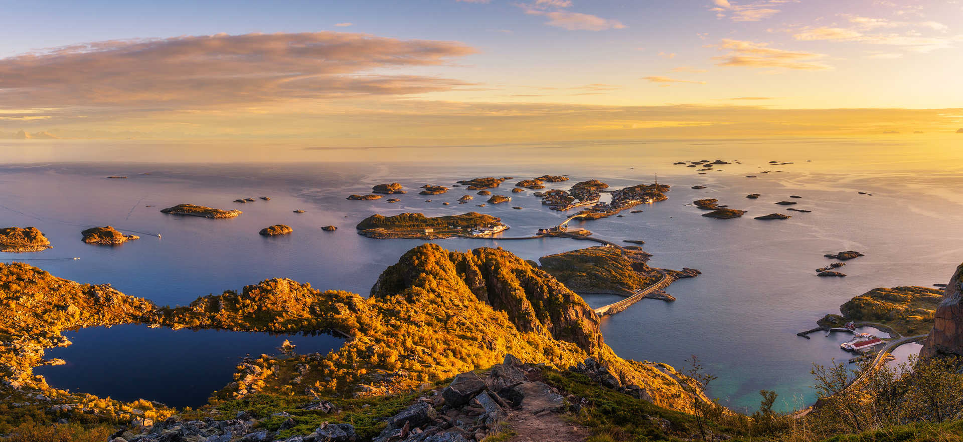 Norvège Lofoten été Festvagtinden © Nick Fox Norvège Lofoten été Festvagtinden