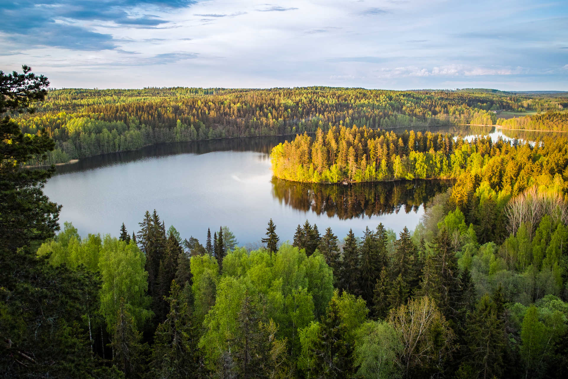 Paysage de Finlande l'automne