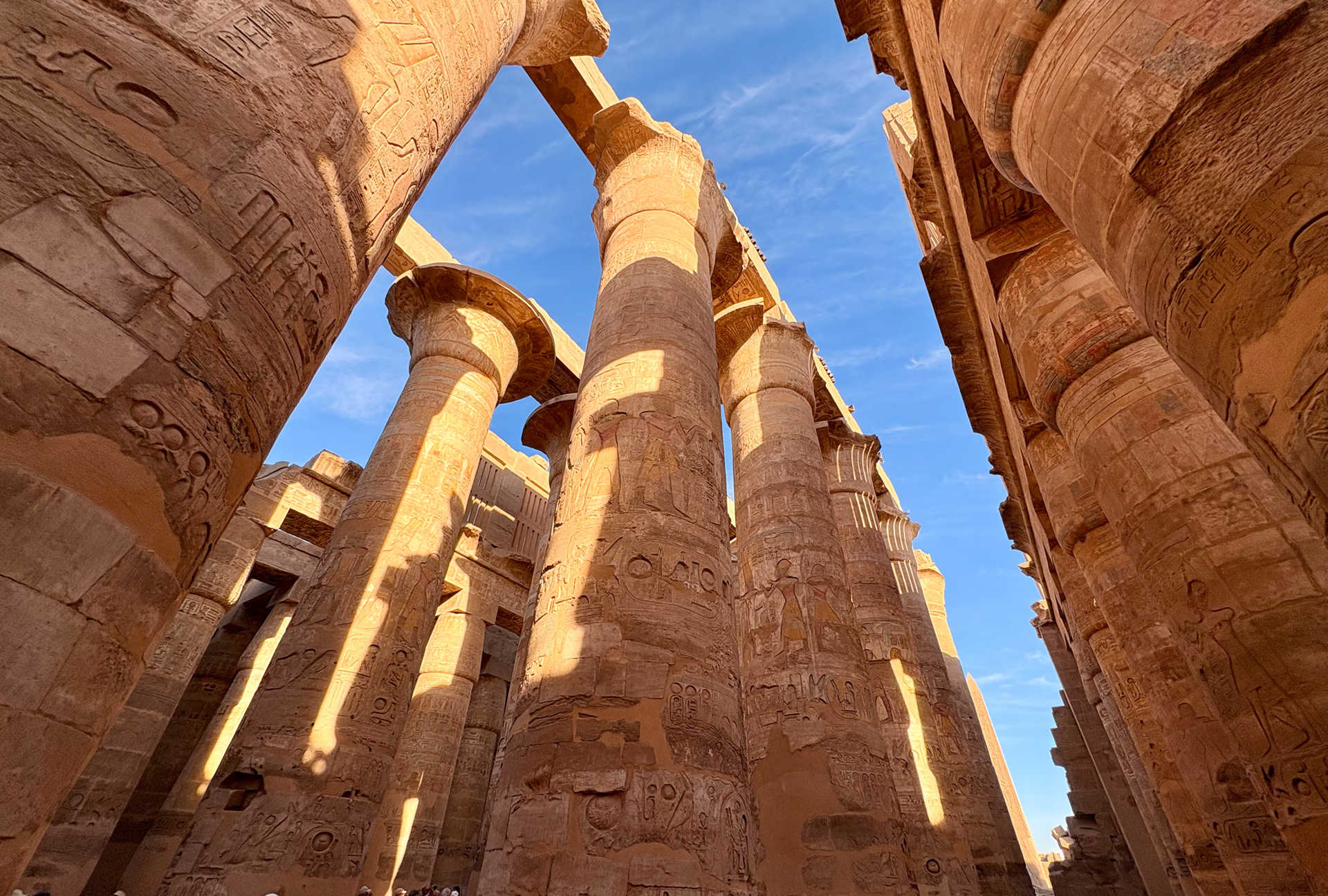 Piliers Temple de Karnak en Egypte
