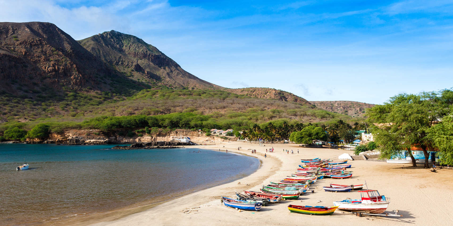 Plage de Tarrafal sur l'île de Santiago au Cap Vert