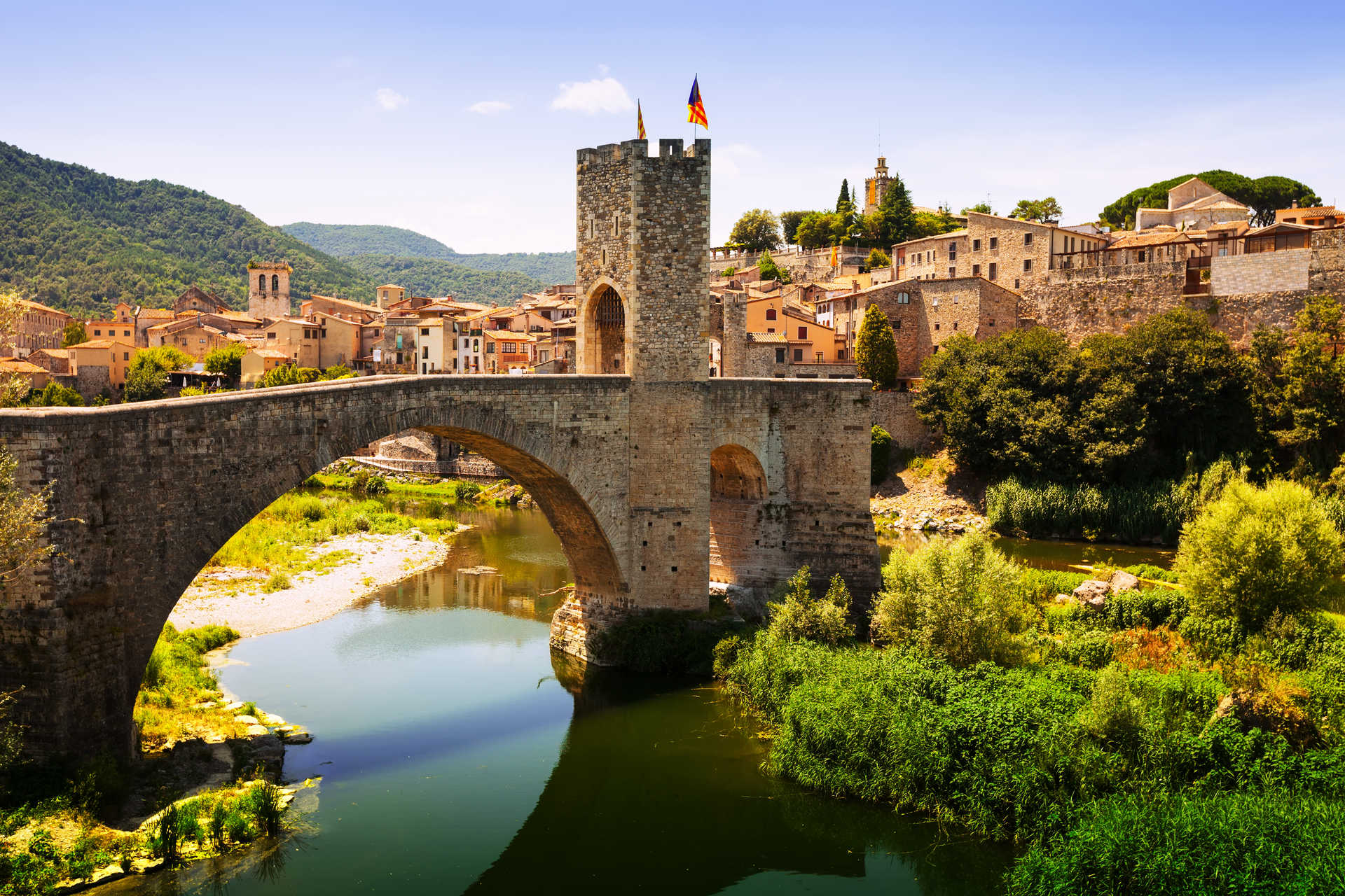 Pont medieval Garrotxa, Catalogne, Espagne