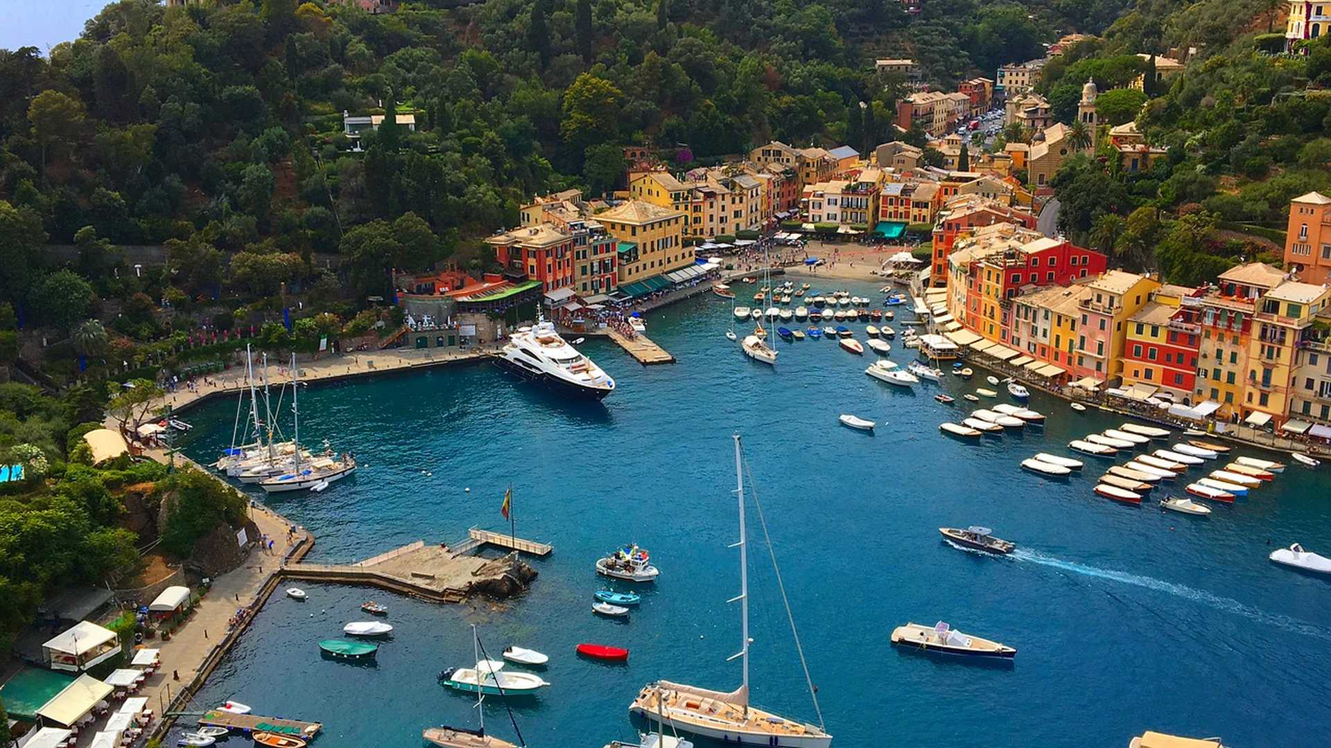 Portofino vue des sentiers pédestre