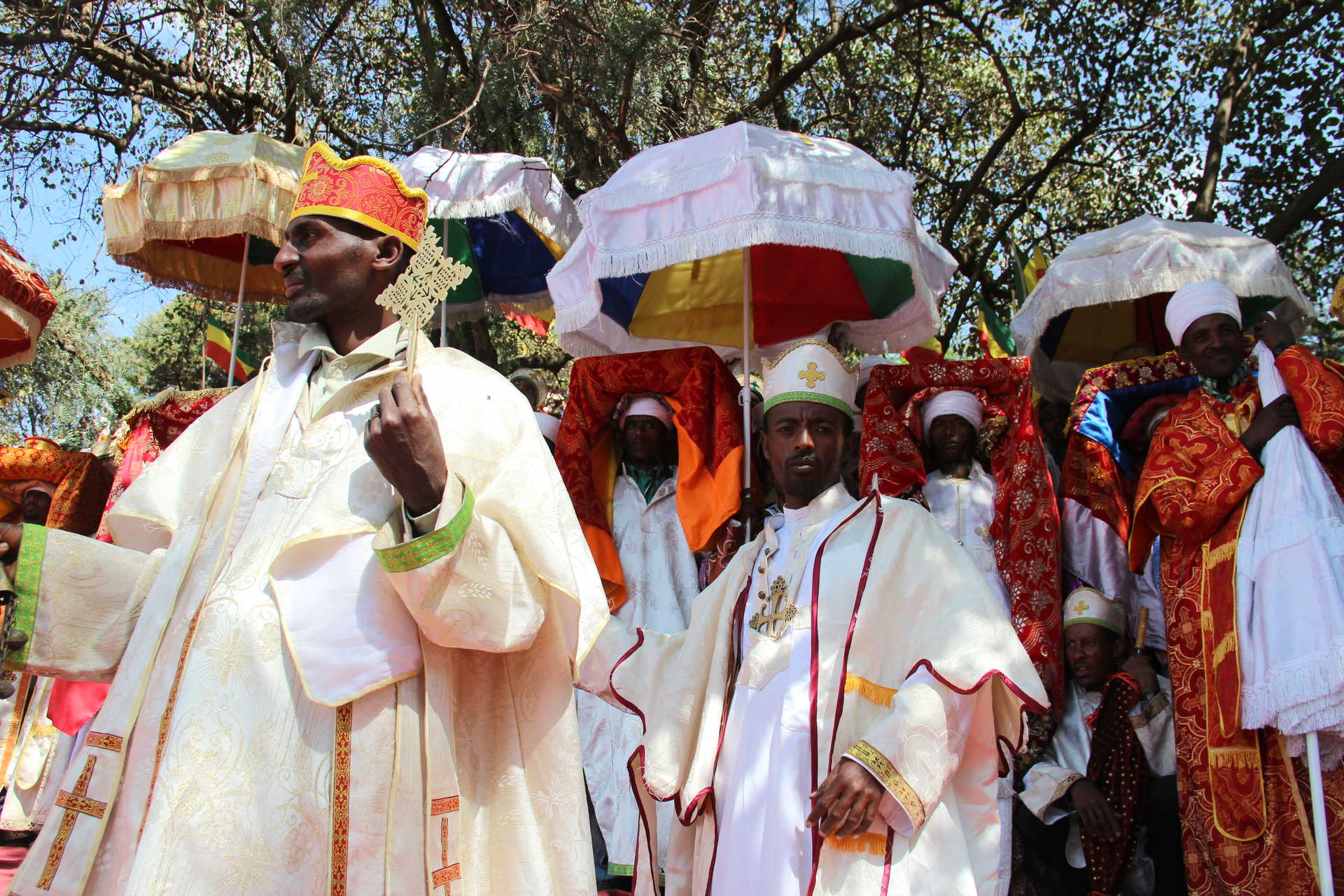 Procession pendant la fête de Timkat en Ethiopie