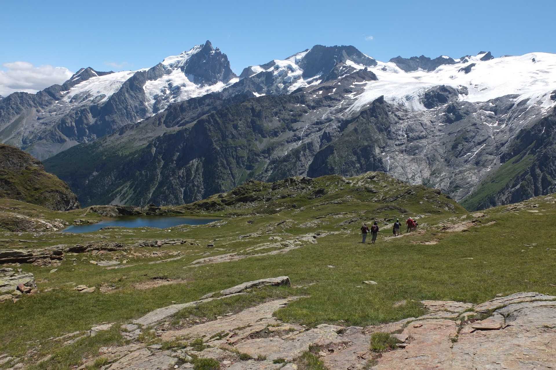 Trek - Alpes du Sud : rando avec un ane face aux glaciers de la meije