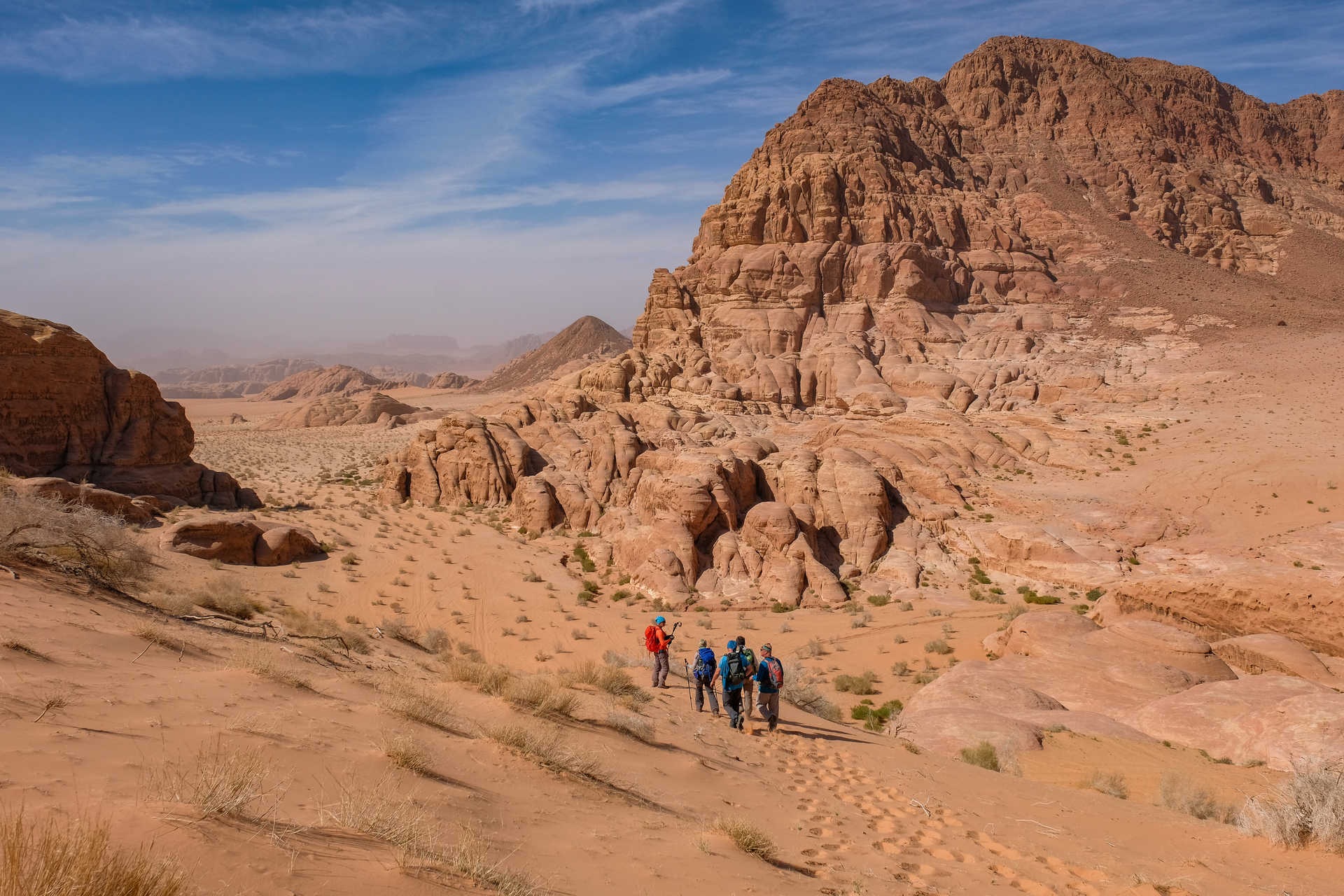 Randonnée dans le Wadi Rum en Jordanie