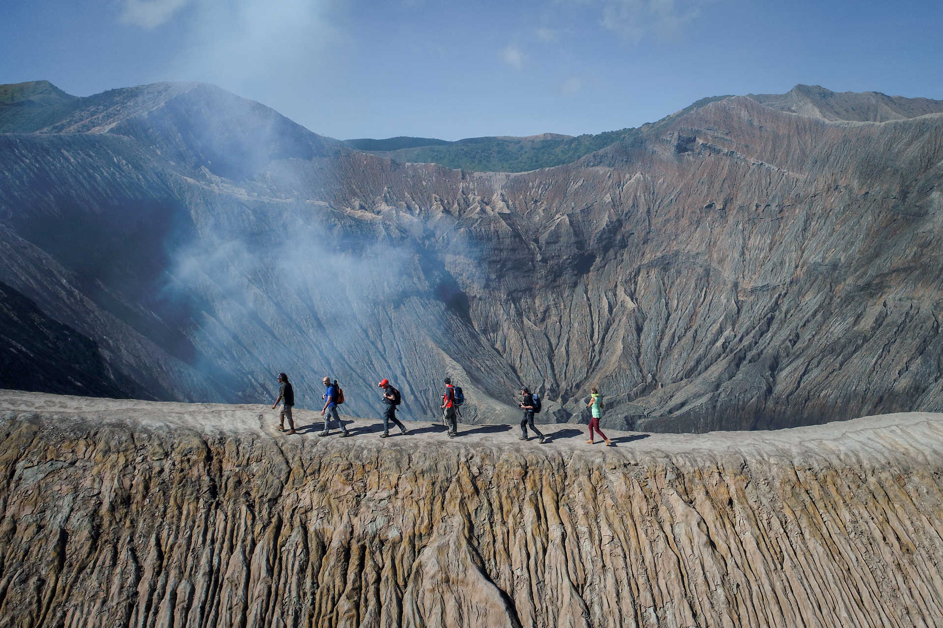 Randonnée sur le volcan Bromo en Indonésie