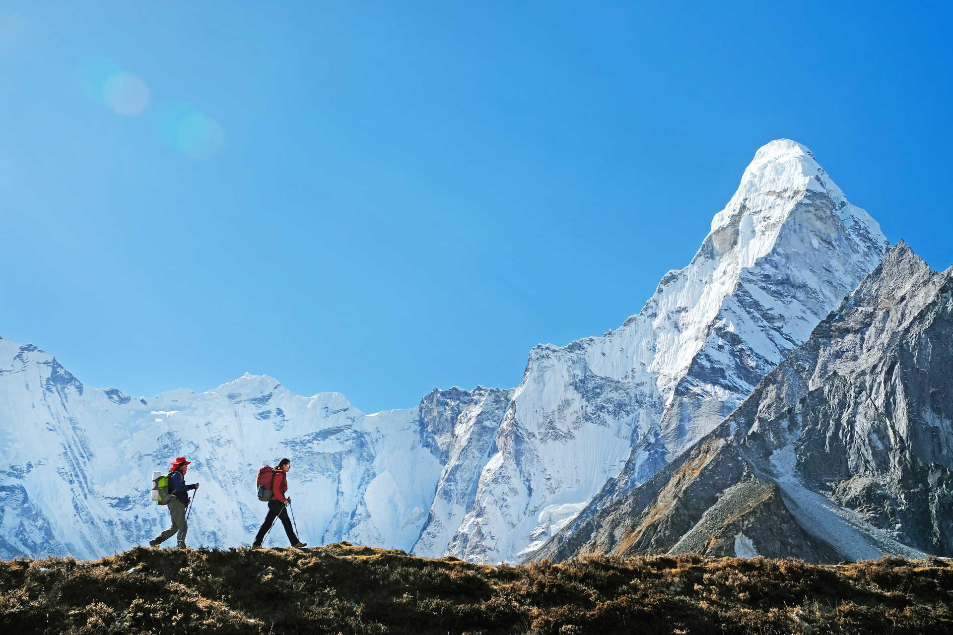Trek dans la région de l'Everest,  au pied de l'Ama Dablam, Népal