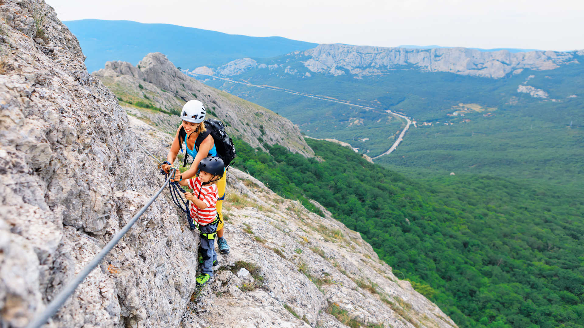 Via ferrata au-dessus du Col de l'Izoard