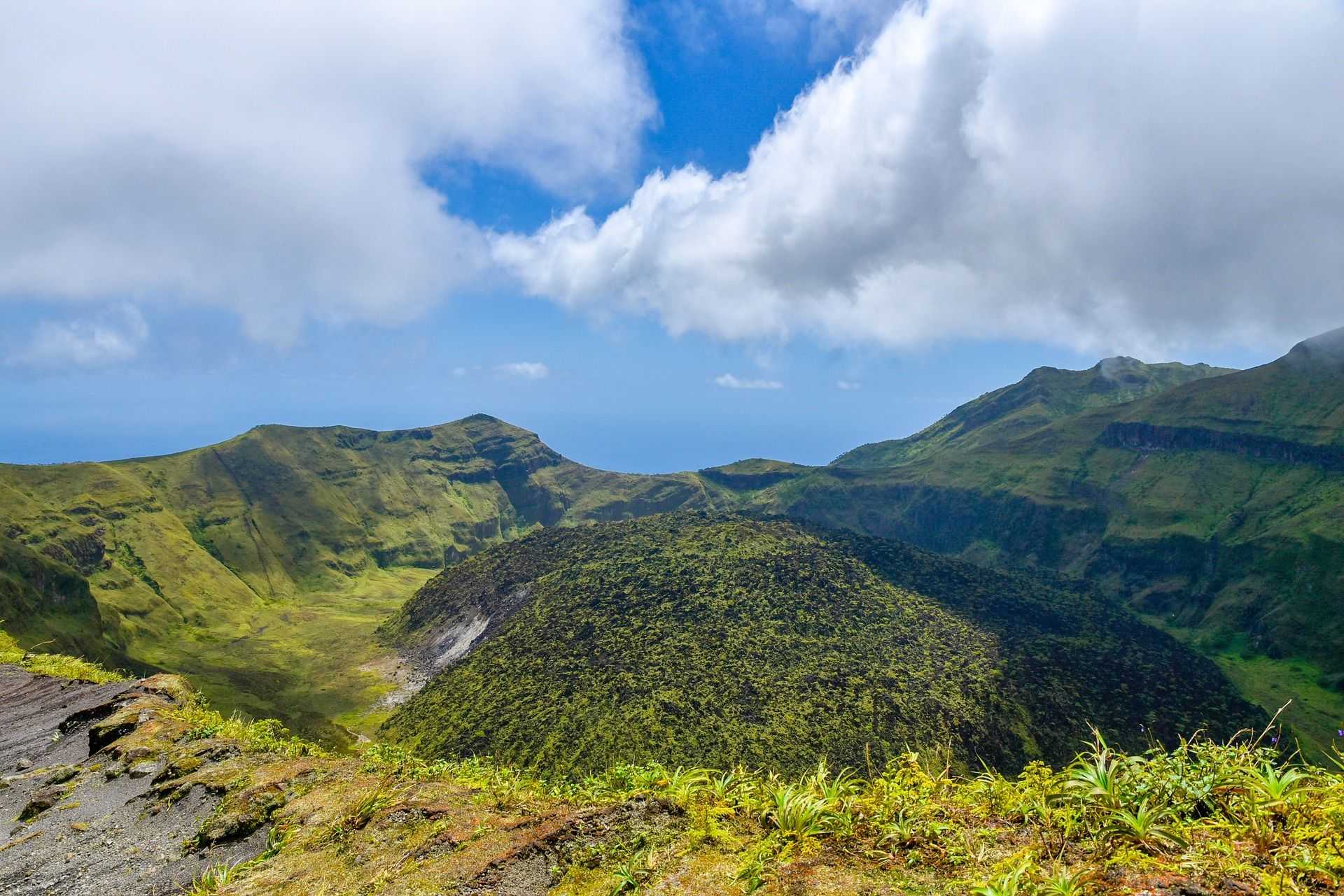 Volcan de la Soufriere lors d'une randonnée