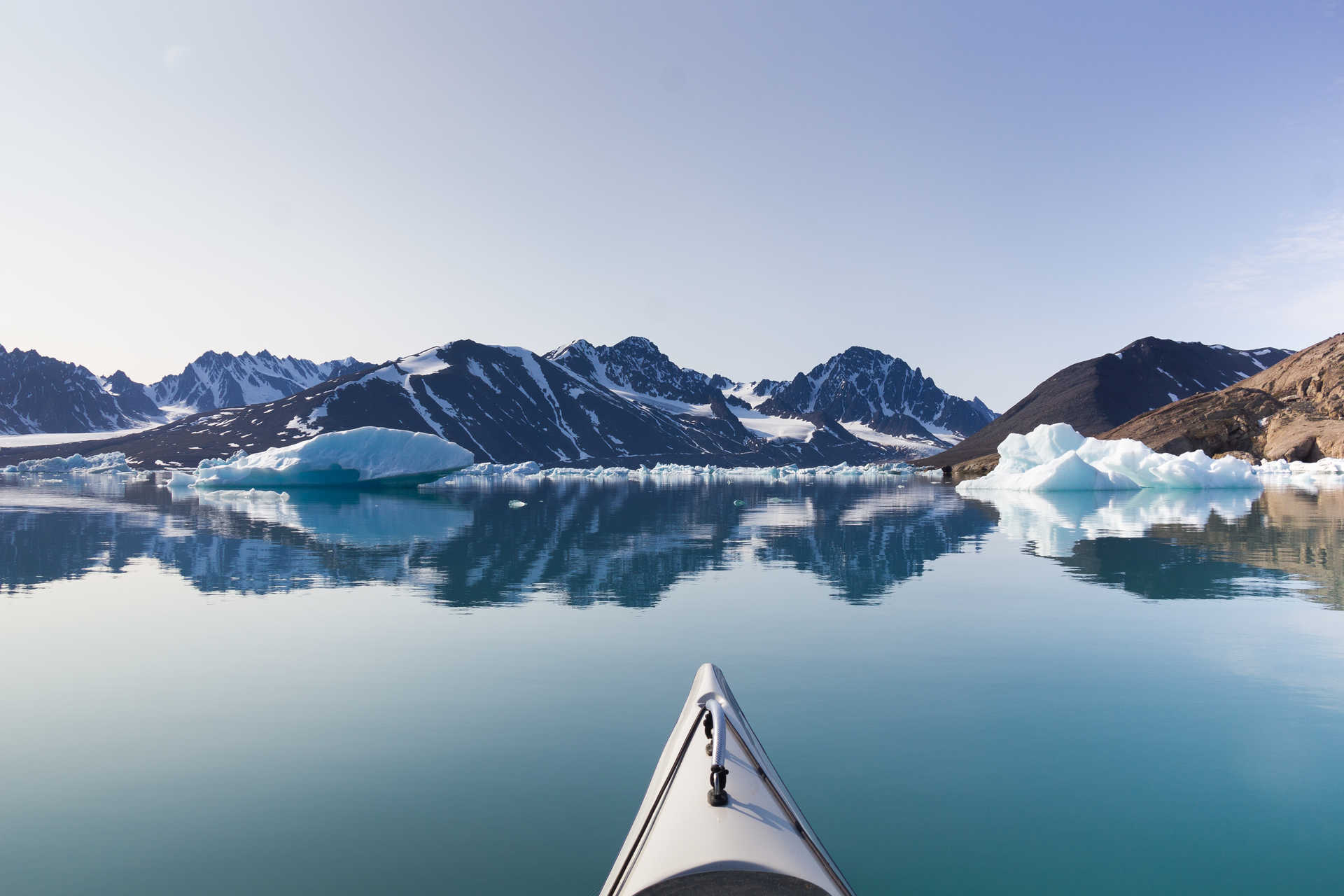 Voyage aventure en kayak de mer en Arctique, Svalbard