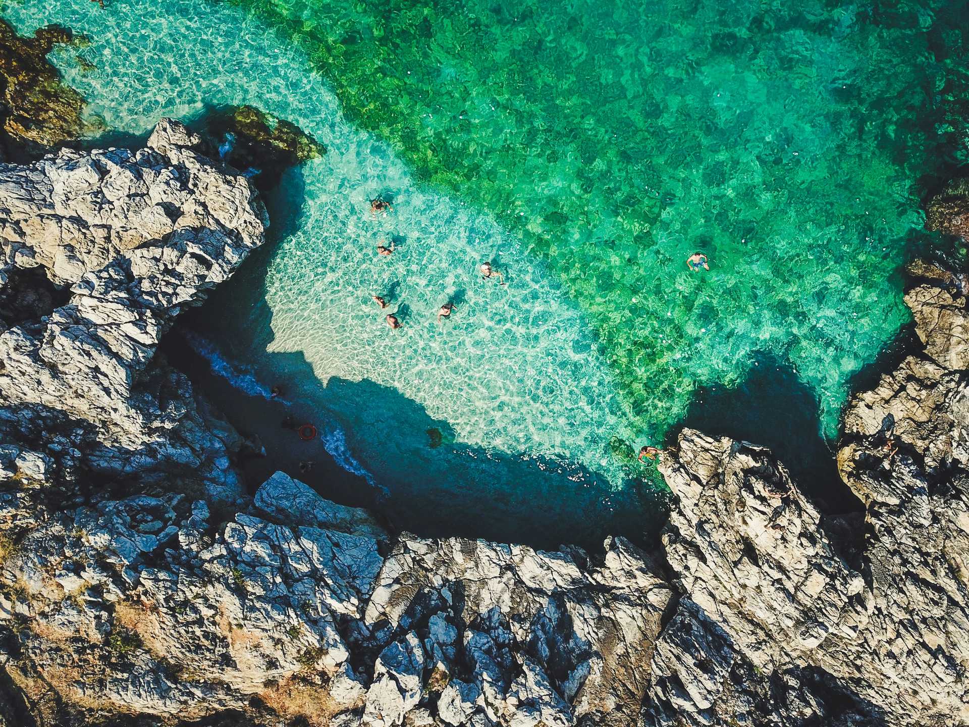 Vue aérienne de la réserve dello Zingaro en Sicile