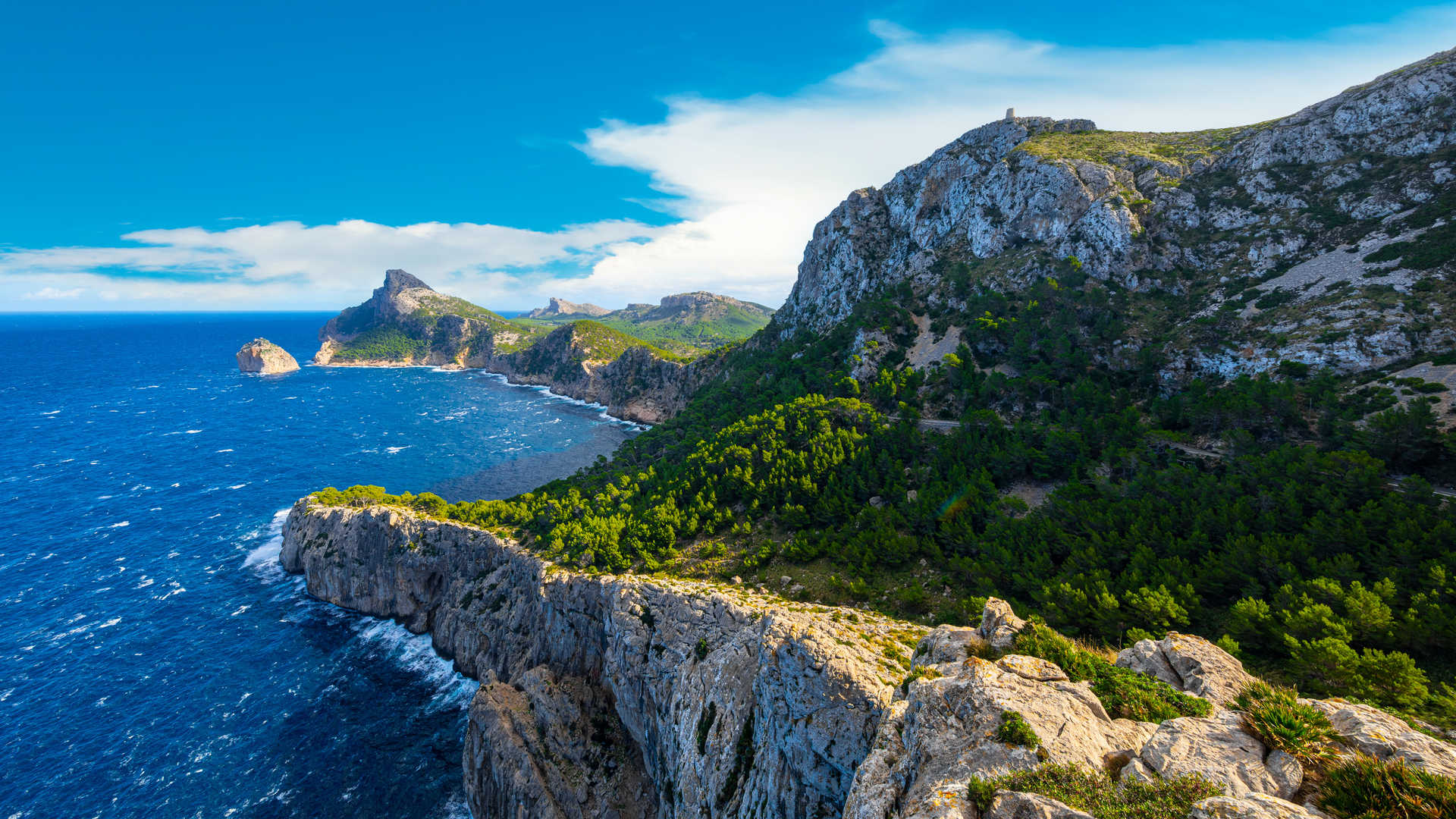 Vue panoramique du Cap Formentor a Majorque aux Baleares