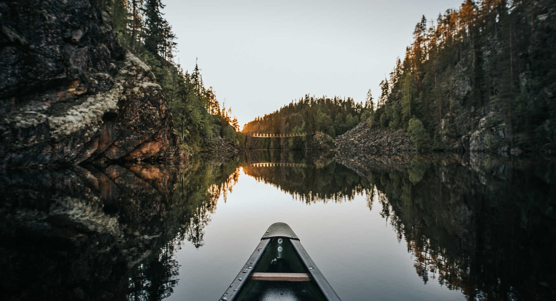 Canoe en Finlande l'été