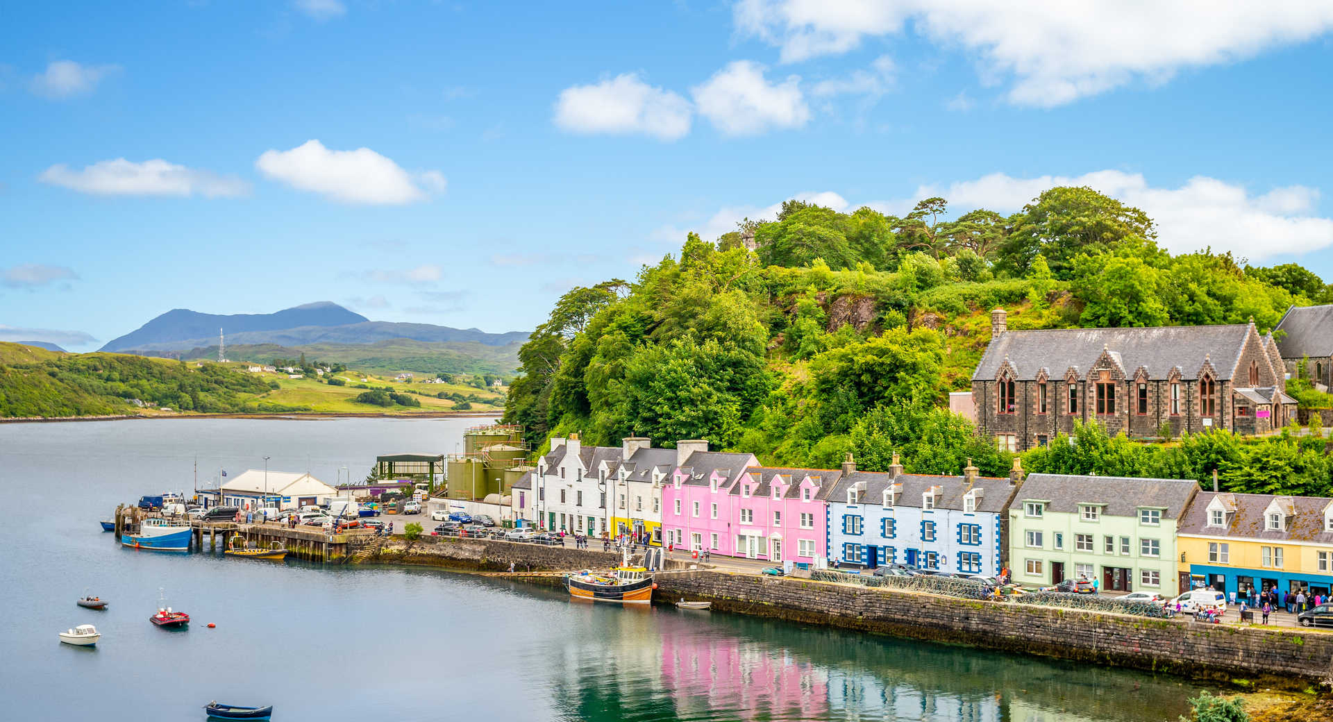 Capitale de l'île de Skye, Portree en Ecosse