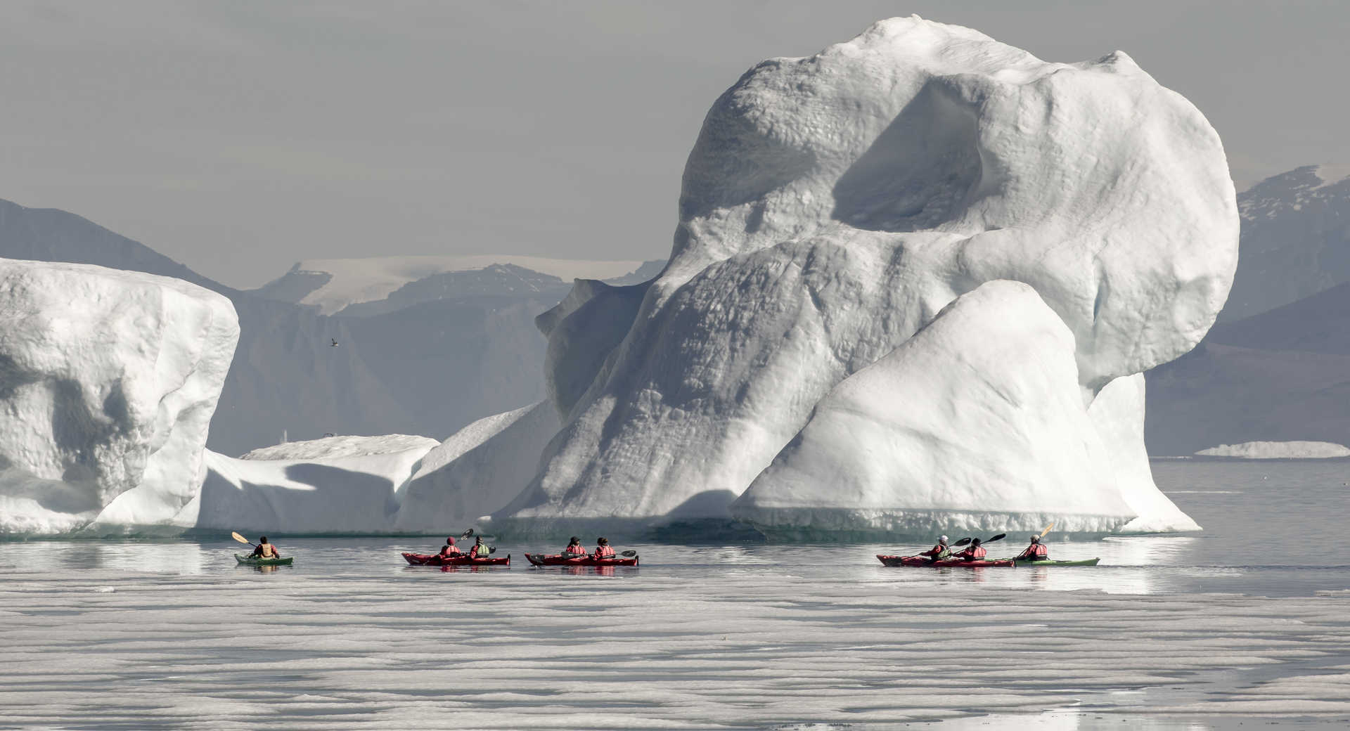 Kayak à Disko au Groenland