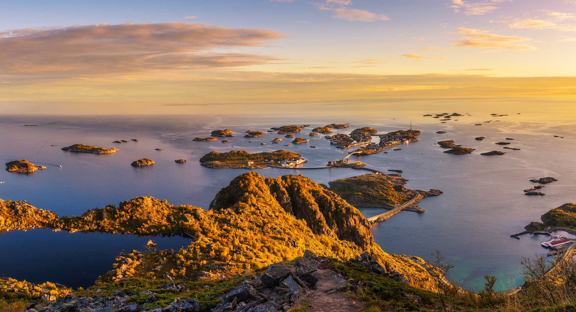 Norvège Lofoten été Festvagtinden © Nick Fox Norvège Lofoten été Festvagtinden