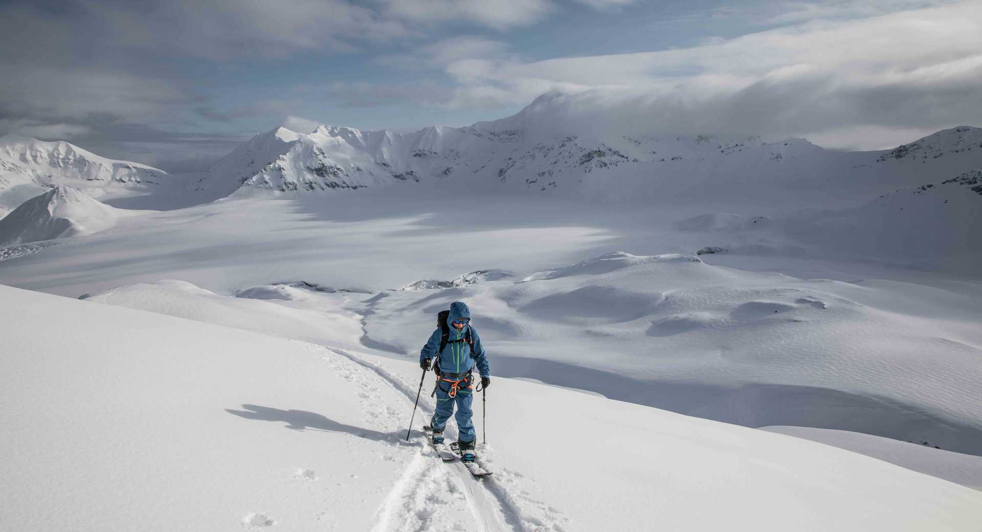 Skieur au Spitzberg