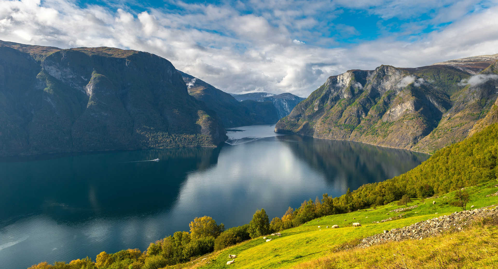 Voyage dans le Sognefjord dans le Sud de Norvège