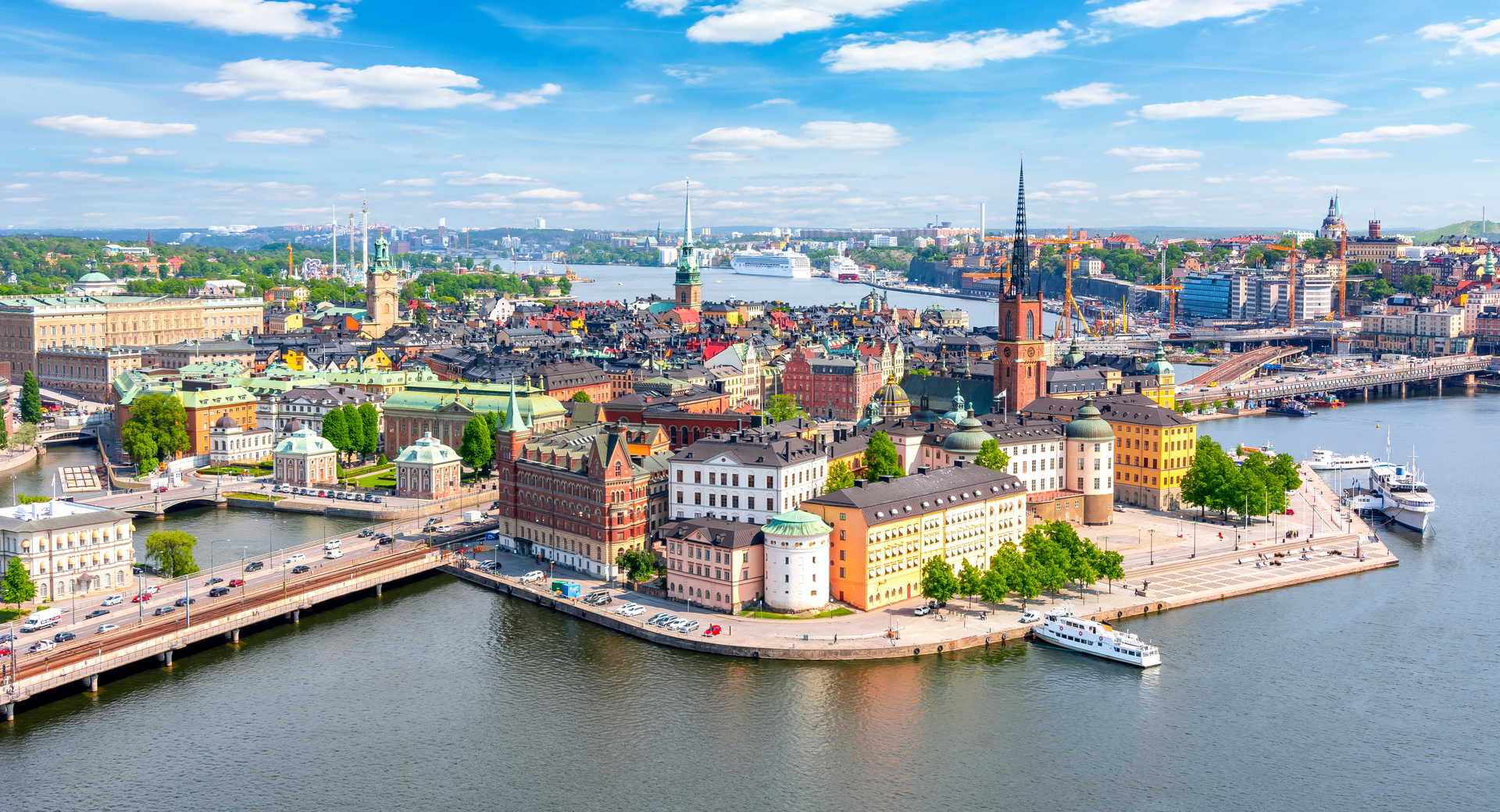 Vue aérienne de Stockholm