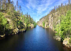 Canyon dans le parc national de Hossa en Finlande