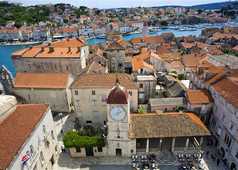 Croatie, vue aerienne sur Trogir