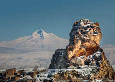 Montagne Erciyes en Cappadoce en hiver