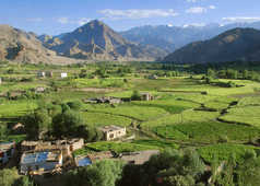 Paysages de la vallée de l'Indus en Inde Himalayenne