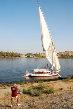 La felouque sur le Nil en Egypte
