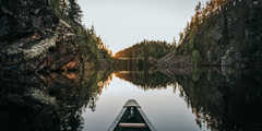Canoe en Finlande l'été