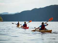 Kayak de mer en Norvège près de Jondal