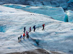 Marche sur le glacier du Vatnajokull
