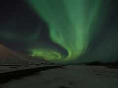 Observation d'aurores boréales en Islande