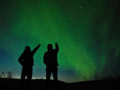 Observation d'aurores boréales en Islande