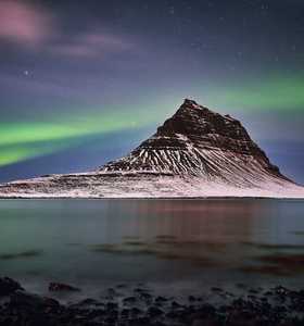 Aurores boréales en Islande