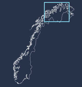 Carte de la Norvège du Nord