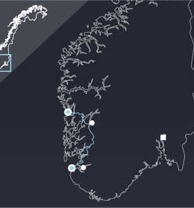 Carte de voyage en Norvège