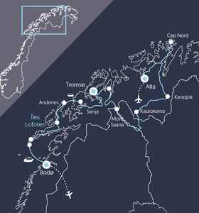 Carte ENOL Norvège © 66 Nord Carte ENOL Norvège